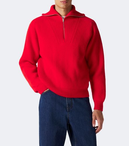 Pull à col zippé en laine - Jil Sander - Modalova