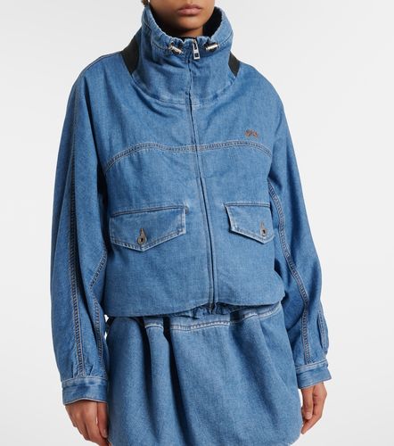 Loewe Veste en denim bordé de cuir - Loewe - Modalova