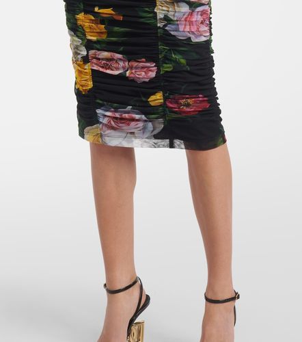 Robe midi en tulle à fleurs - Dolce&Gabbana - Modalova