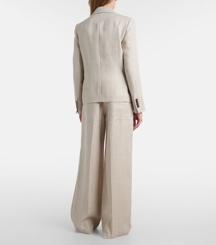 Pantalon ample en lin et coton - Brunello Cucinelli - Modalova