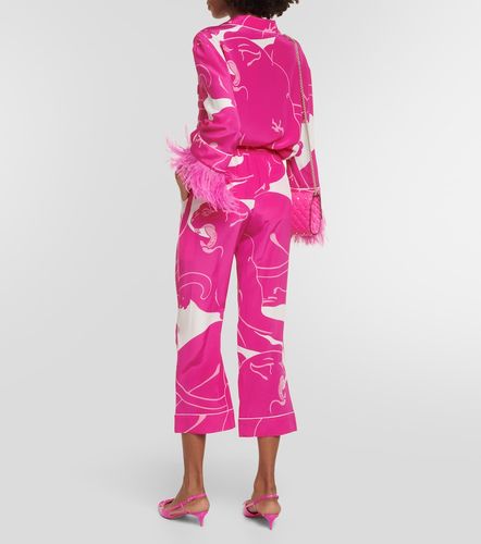 Pantalon Panther en crêpe de soie - Valentino - Modalova
