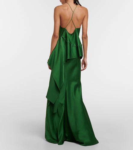 Top en satin drapé à fleurs - Victoria Beckham - Modalova