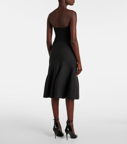 Alaïa Jupe midi en laine mélangée - Alaia - Modalova