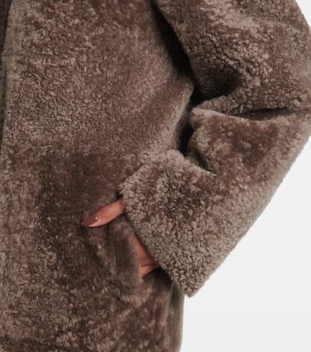 Manteau à capuche réversible en shearling et cuir - Joseph - Modalova
