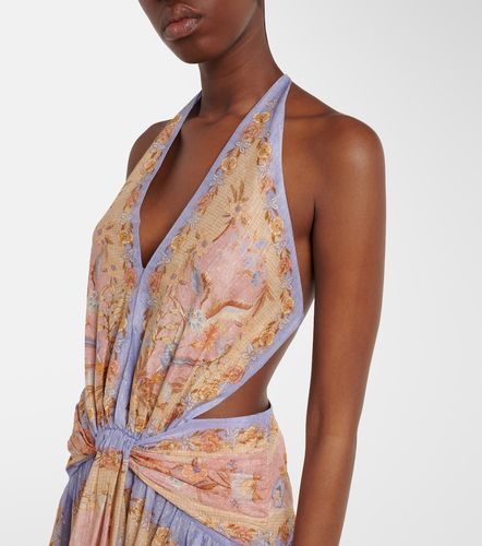 Robe longue Indra en coton et soie mélangés - Zimmermann - Modalova