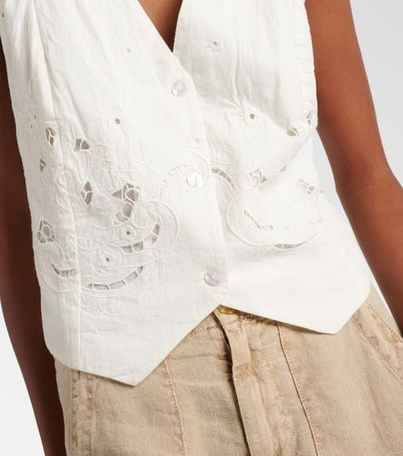 Gilet Norah en coton et lin brodé - Rixo - Modalova