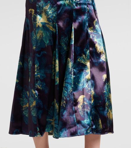Robe midi Azrou en satin à fleurs - Ulla Johnson - Modalova