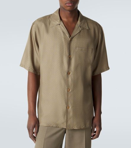 Chemise imprimée en satin de soie - Saint Laurent - Modalova