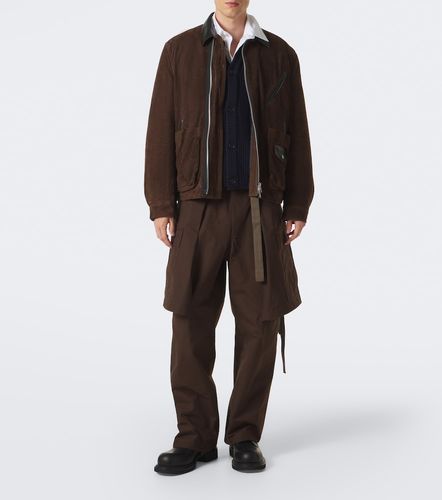 Sacai Veste blouson en daim et cuir - Sacai - Modalova