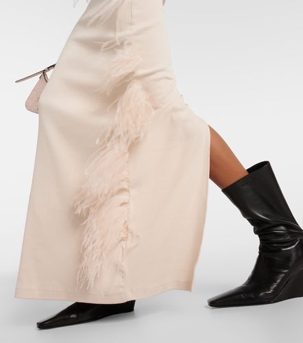 Robe longue Essica en coton mélangé à plumes - Acne Studios - Modalova