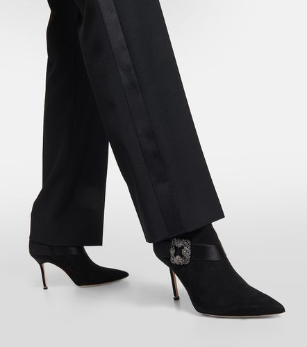 Bottines Plinianu en daim à ornements - Manolo Blahnik - Modalova