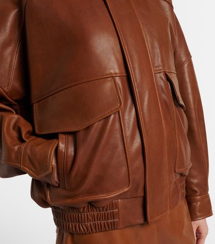 Veste bomber Runa en cuir - Nour Hammour - Modalova