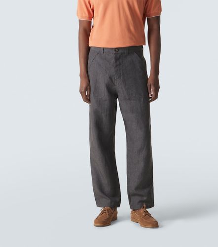 Pantalon droit en lin - Brunello Cucinelli - Modalova