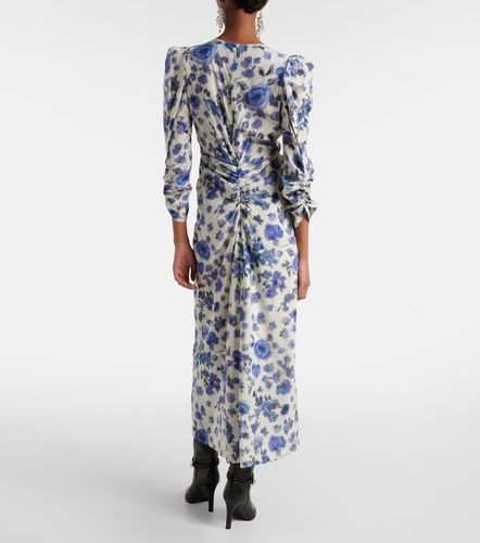 Robe midi Albini en soie mélangée à fleurs - Isabel Marant - Modalova