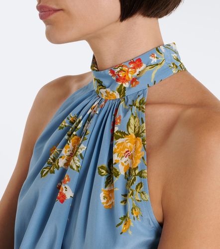 Top Kovi en soie mélangée à fleurs - Veronica Beard - Modalova