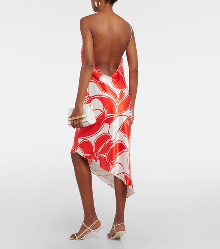 Robe midi Ramona en soie à imprimé - SIR - Modalova