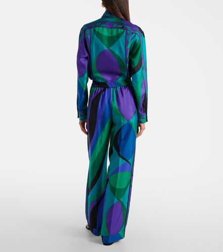 Pantalon ample imprimé en soie - Pucci - Modalova