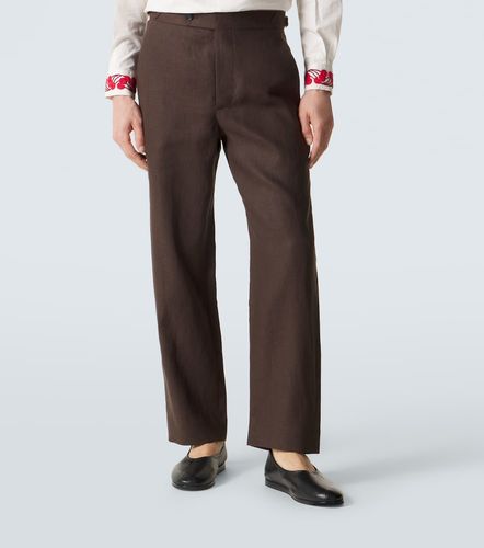 Bode Pantalon droit en lin - Bode - Modalova