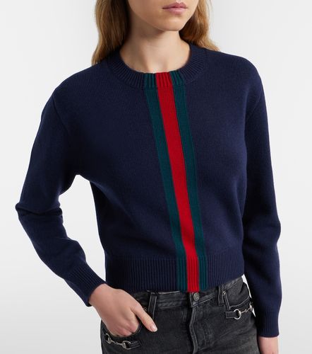 Gucci Pull Web Stripe en laine - Gucci - Modalova