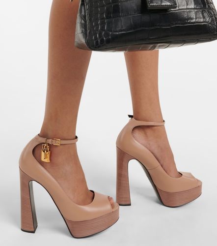 Sandales Padlock à plateau en cuir - Tom Ford - Modalova