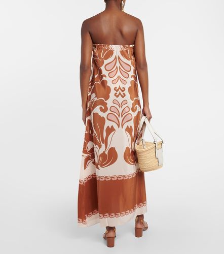 Robe longue en soie imprimée - Adriana Degreas - Modalova