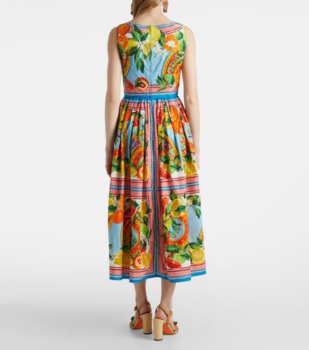 Robe midi Taormina imprimée en coton - Dolce&Gabbana - Modalova