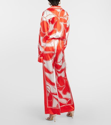 Pantalon ample Ramona en soie à imprimé - SIR - Modalova