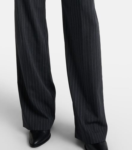 Pantalon droit rayé en laine mélangée - Isabel Marant - Modalova