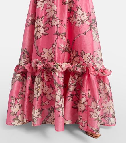 Robe longue Isabelle en lin mélangé à fleurs - Leo Lin - Modalova