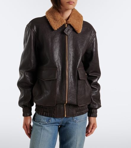 Veste bomber Caban en cuir - Valentino - Modalova