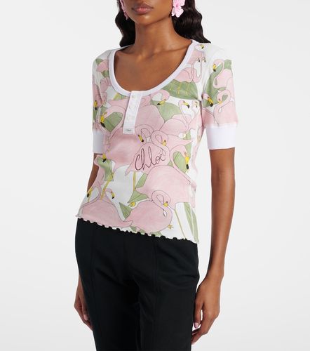 Chloé Top imprimé en coton mélangé - Chloe - Modalova
