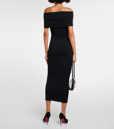 Robe midi en maille côtelée à épaules dénudées - Wardrobe.NYC - Modalova