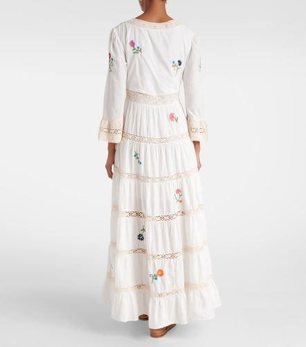 Robe longue Regine brodée en coton - Rixo - Modalova