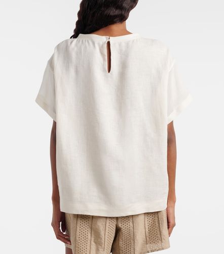 T-shirt oversize en lin - Brunello Cucinelli - Modalova
