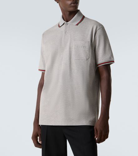 Polo Web Stripe en coton mélangé - Gucci - Modalova
