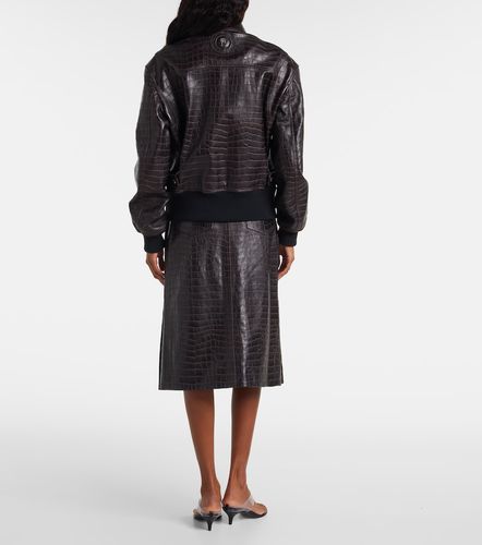 Rabanne Jupe midi en cuir embossé - Rabanne - Modalova