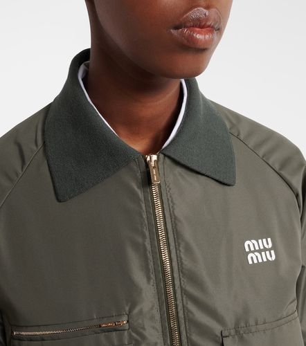 Miu Miu Veste blouson à logo - Miu Miu - Modalova