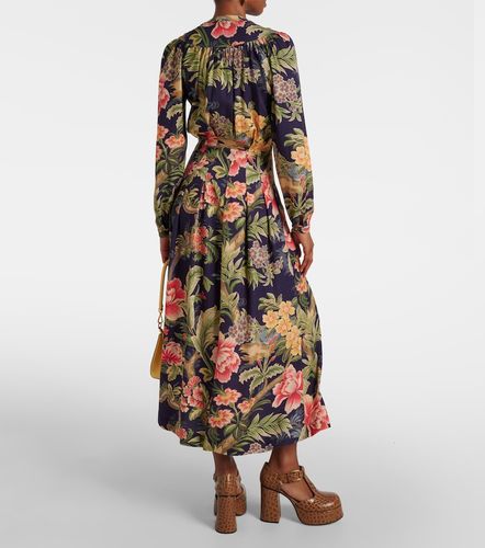 Robe longue imprimée en jacquard - Etro - Modalova