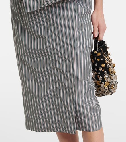 Jupe midi en popeline de coton rayée - Dries Van Noten - Modalova