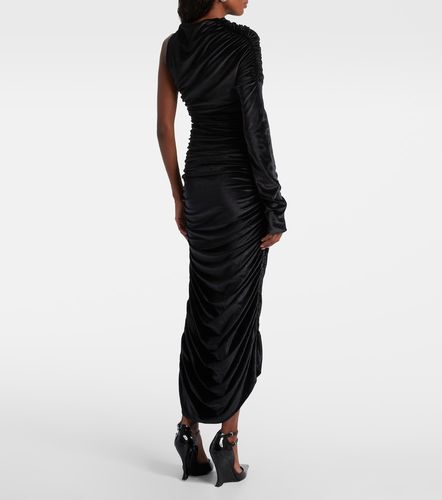 Robe longue asymétrique en velours - Mugler - Modalova