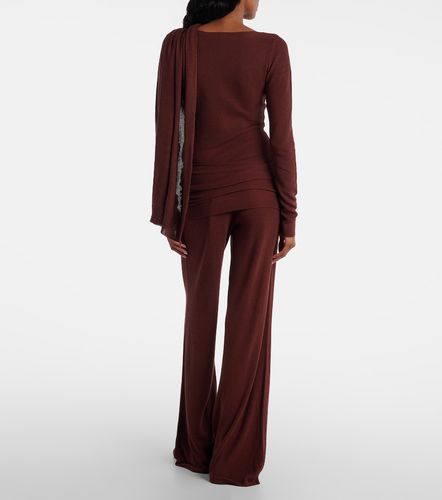 Pantalon ample en soie mélangée - Aya Muse - Modalova