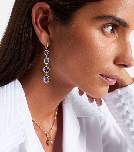 Boucles d'oreilles Cascade en or 18 ct, diamants et tanzanites - Octavia Elizabeth - Modalova