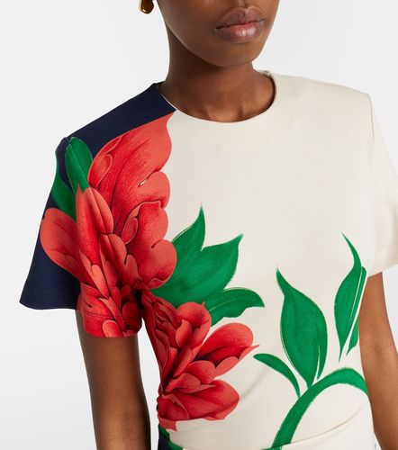 Robe midi Lela en jersey à fleurs - La DoubleJ - Modalova