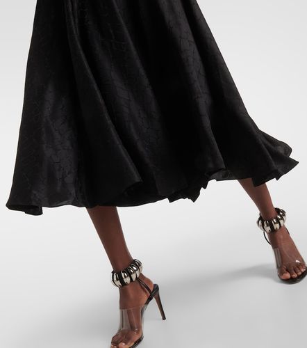 Alaïa Robe midi en soie mélangée - Alaia - Modalova