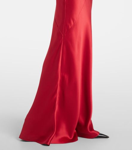Robe longue en satin de soie - Versace - Modalova