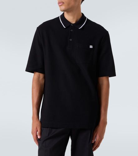 Polo DG brodé en coton - Dolce&Gabbana - Modalova