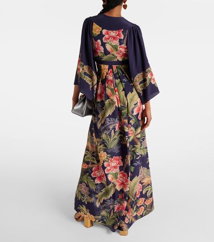 Robe longue en soie à imprimé floral - Etro - Modalova
