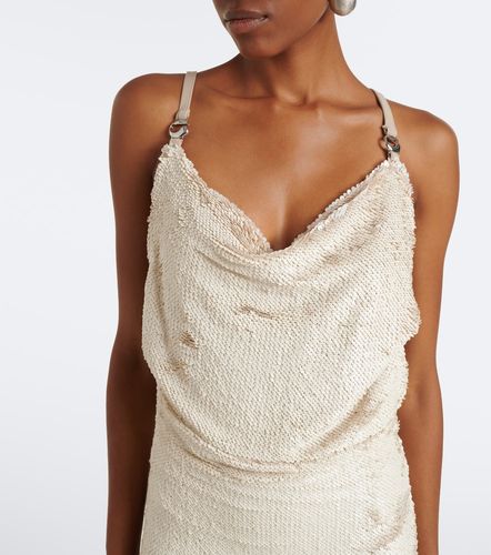 Robe longue à dos nu et sequins - Coperni - Modalova