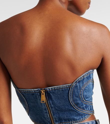 Area Top bustier en denim - Area - Modalova