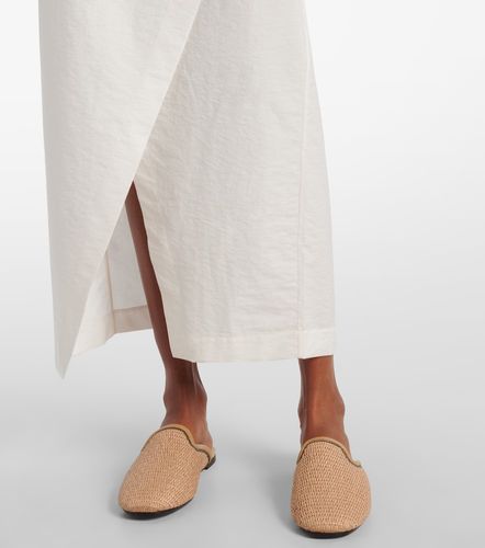 Robe portefeuille Monili en coton mélangé - Brunello Cucinelli - Modalova